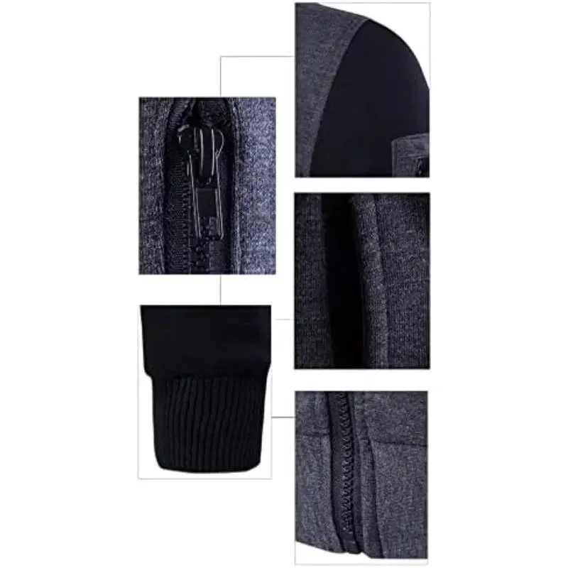 1 Pc Men's Fit Body Fleece Jacket-Grey