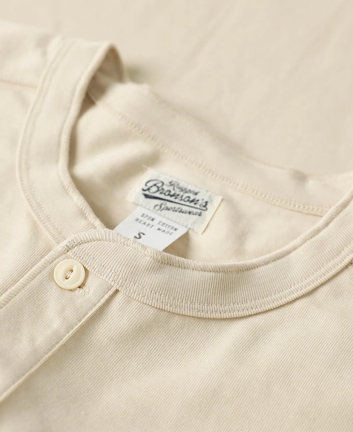 10.6 oz Cotton Short Sleeve Henley T-Shirt - Apricot