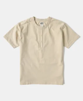 10.6 oz Cotton Short Sleeve Henley T-Shirt - Apricot