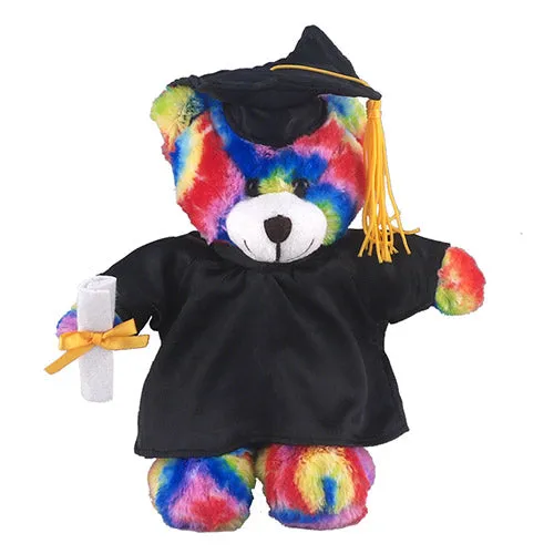 12" Graduation Teddy Bear plush 2024 Tye Dye