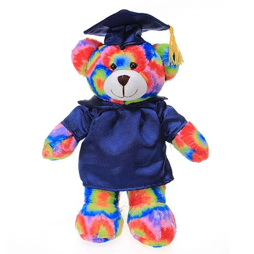 12" Graduation Teddy Bear plush 2024 Tye Dye