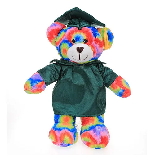 12" Graduation Teddy Bear plush 2024 Tye Dye