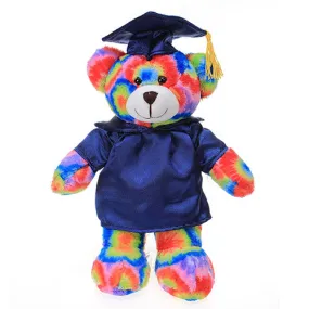 12" Graduation Teddy Bear plush 2024 Tye Dye