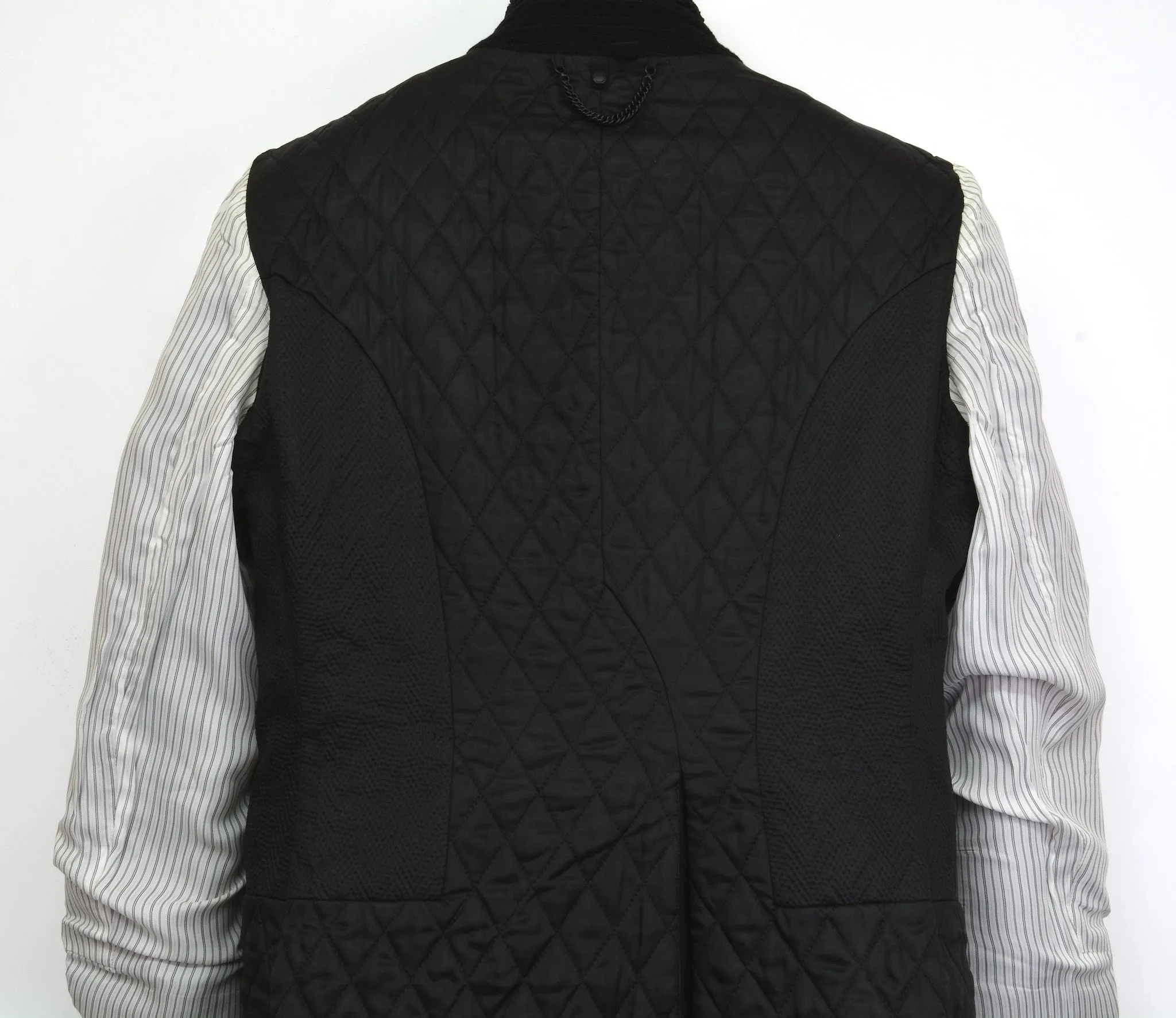 2011 Sartorial Top Coat with Shearling Collar and Pleated Back