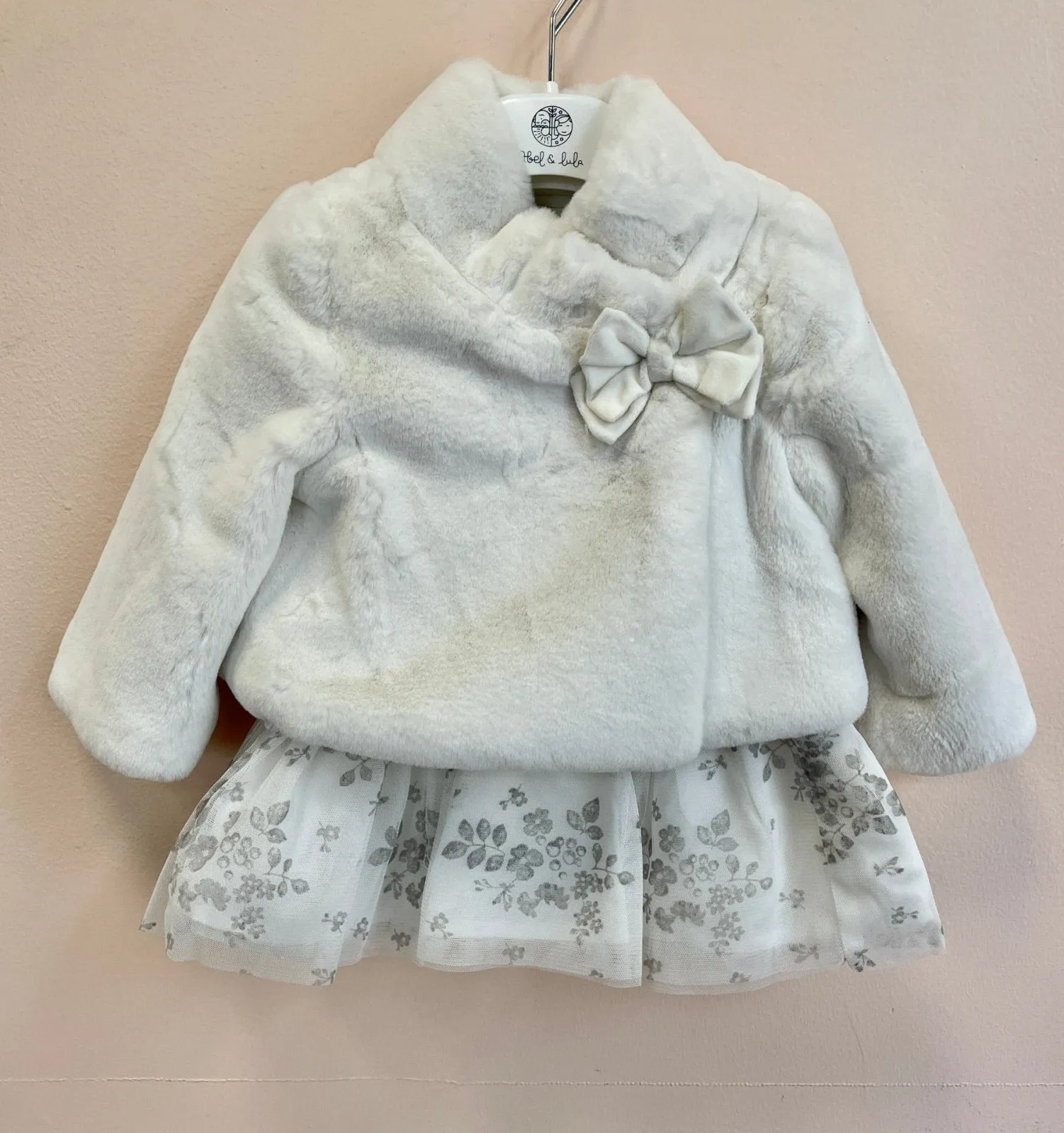 Abel & Lula Baby & Toddler Girls White Faux Fur Coat