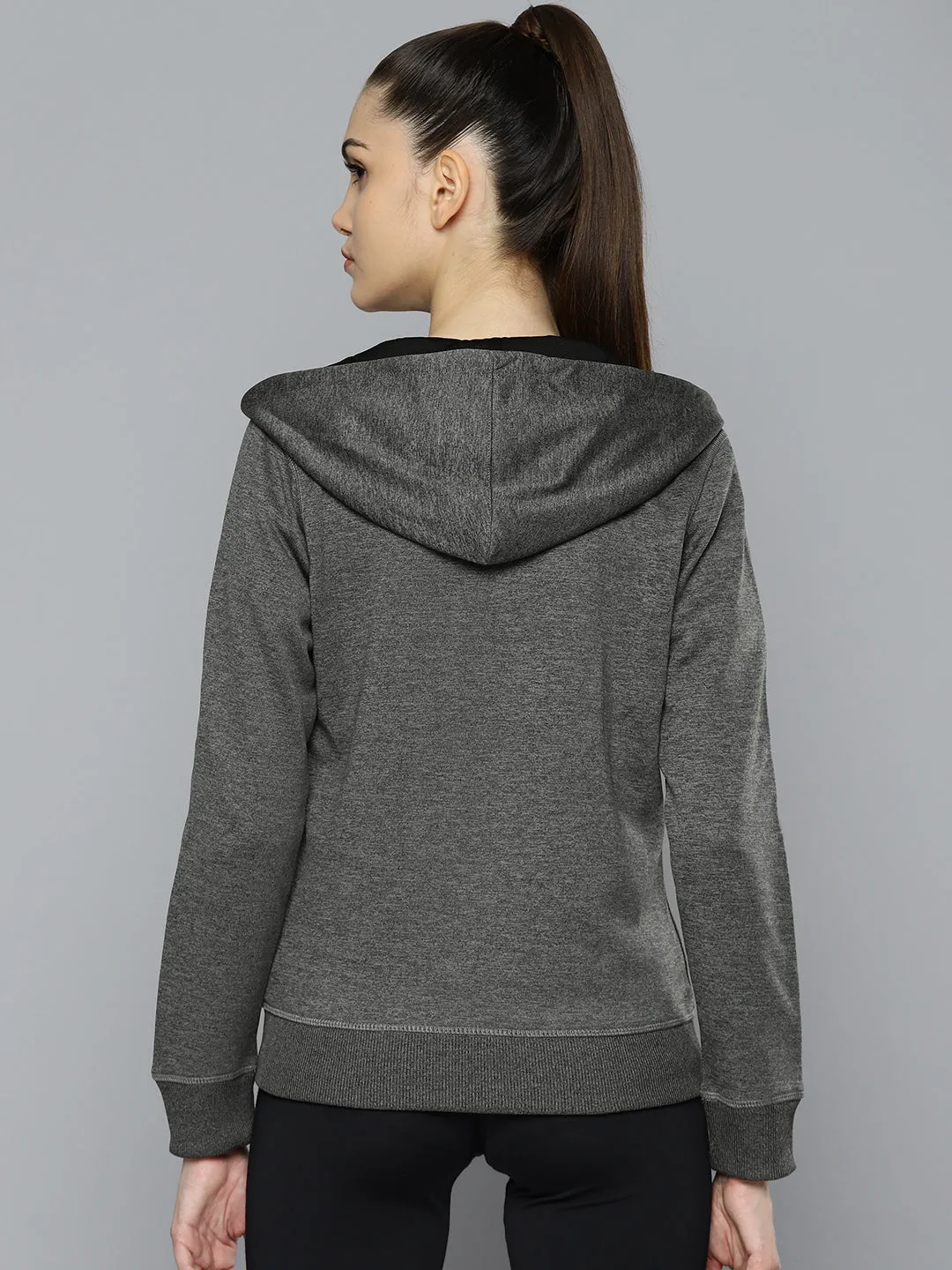 Alcis Women Grey Solid Sporty Jacket