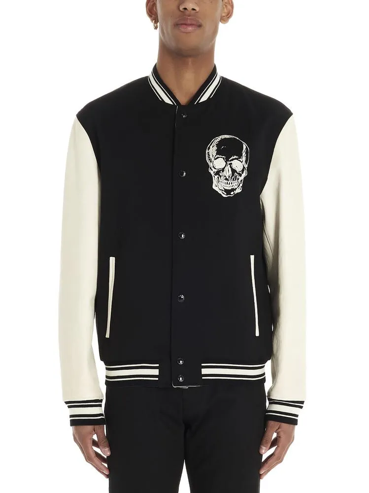 Alexander McQueen Skull Print Bomber Jacket