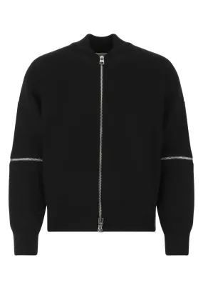 Alexander McQueen Zip Detailed Long Sleeved Bomber Jacket