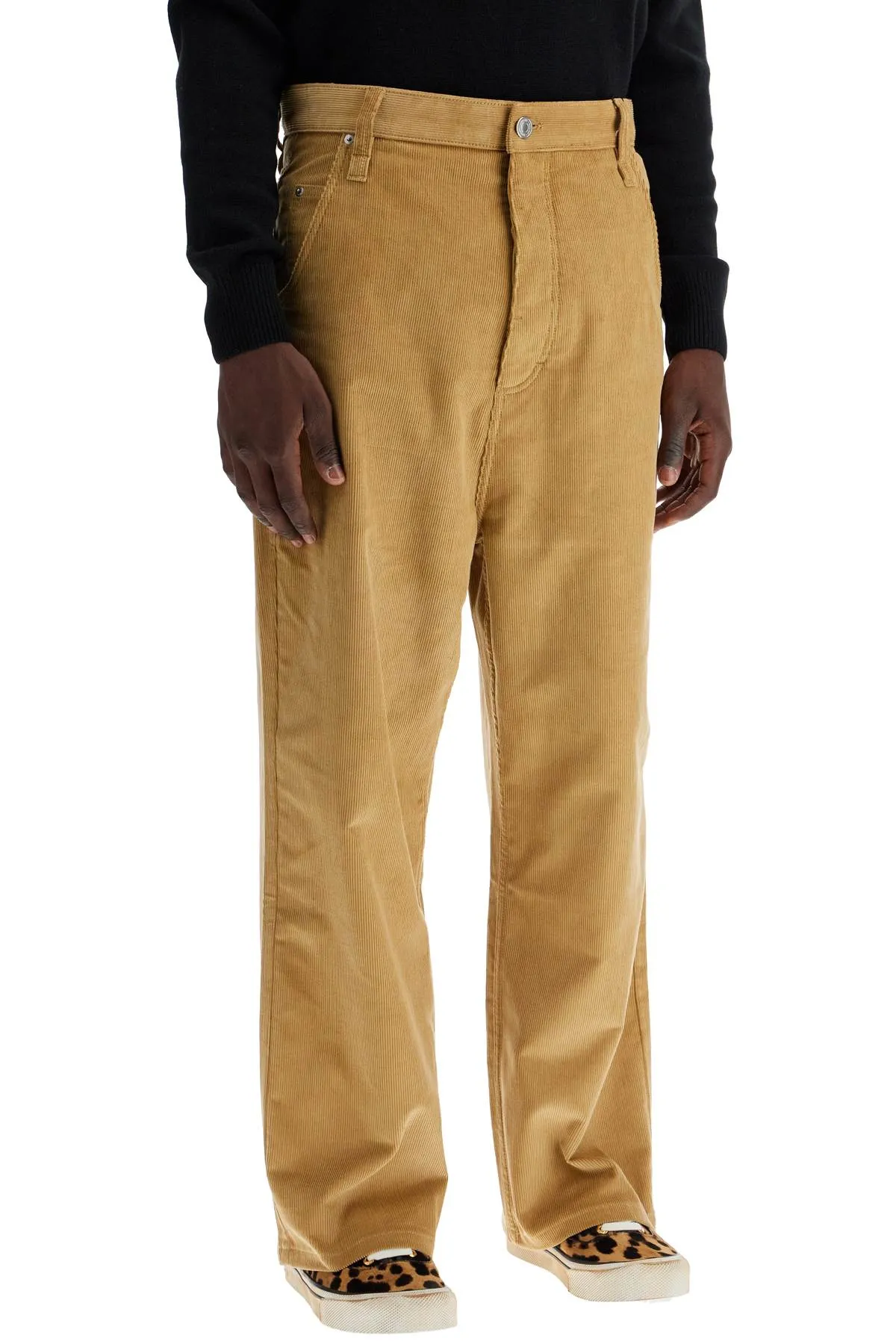 Ami Alexandre Matiussi Baggy Corduroy Pants With Rib