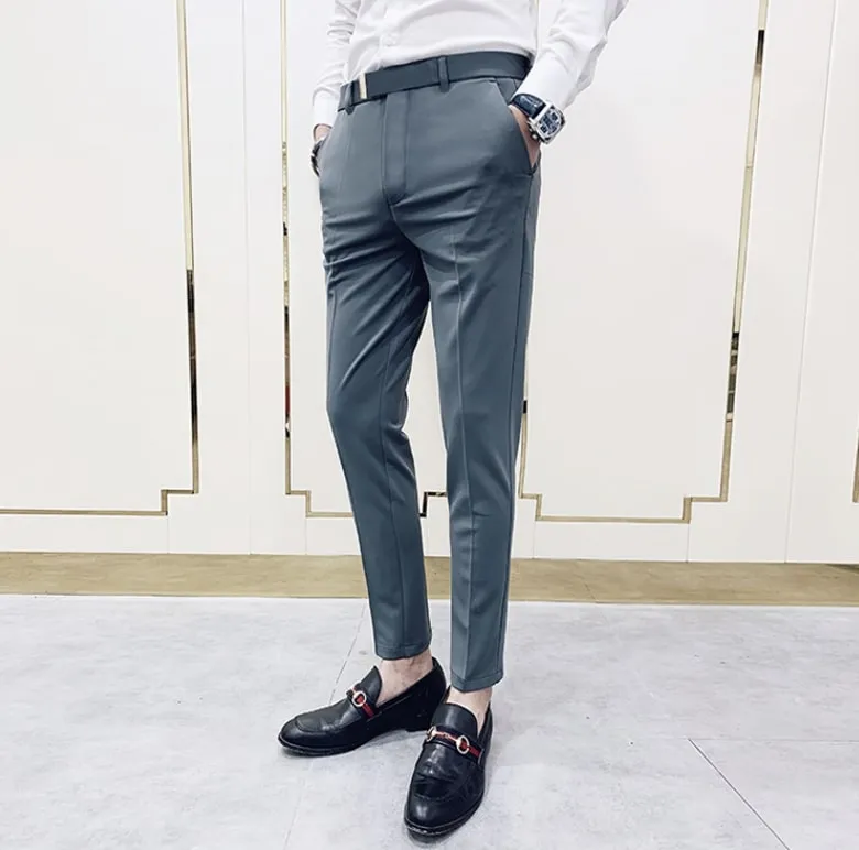 Antonios Gray Casual Outfit Pants