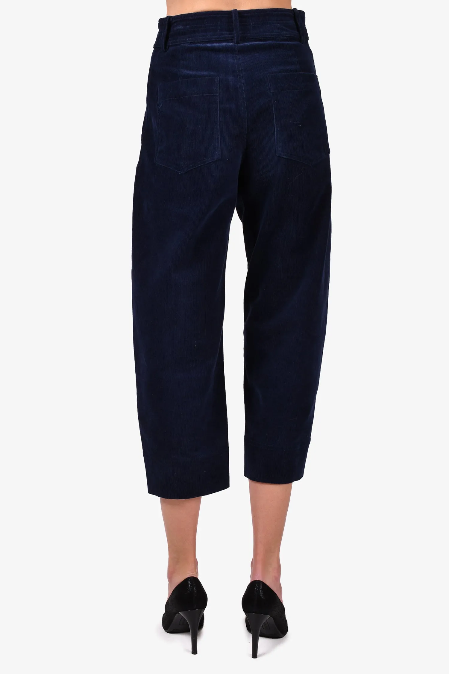 Apiece Apart Navy Corduroy Mari Barrel Pants Size 00