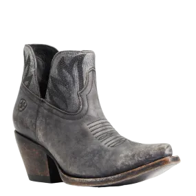 Ariat Ladies Hazel Black & Silver Metallic Snip Toe Booties 10040393