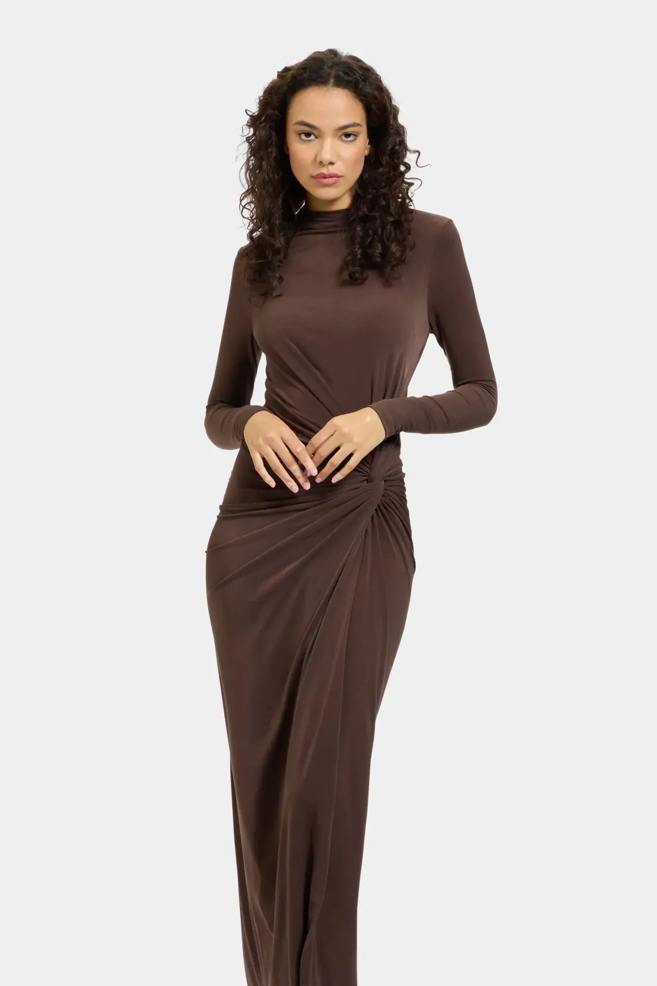 Athena Dress  in Chocolate