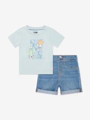 Baby Boys Cactus T-Shirt and Shorts Set in Blue