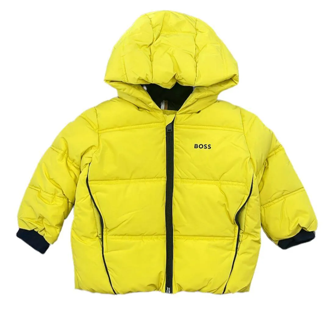 Baby Boys Yellow Puffer Coat