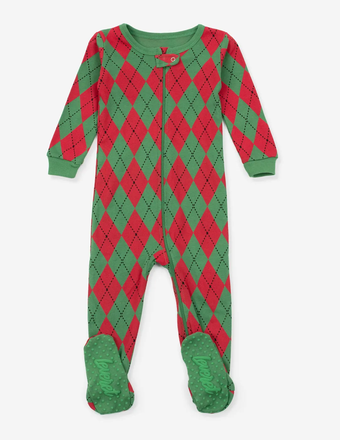 Baby Footed Argyle Print Pajamas