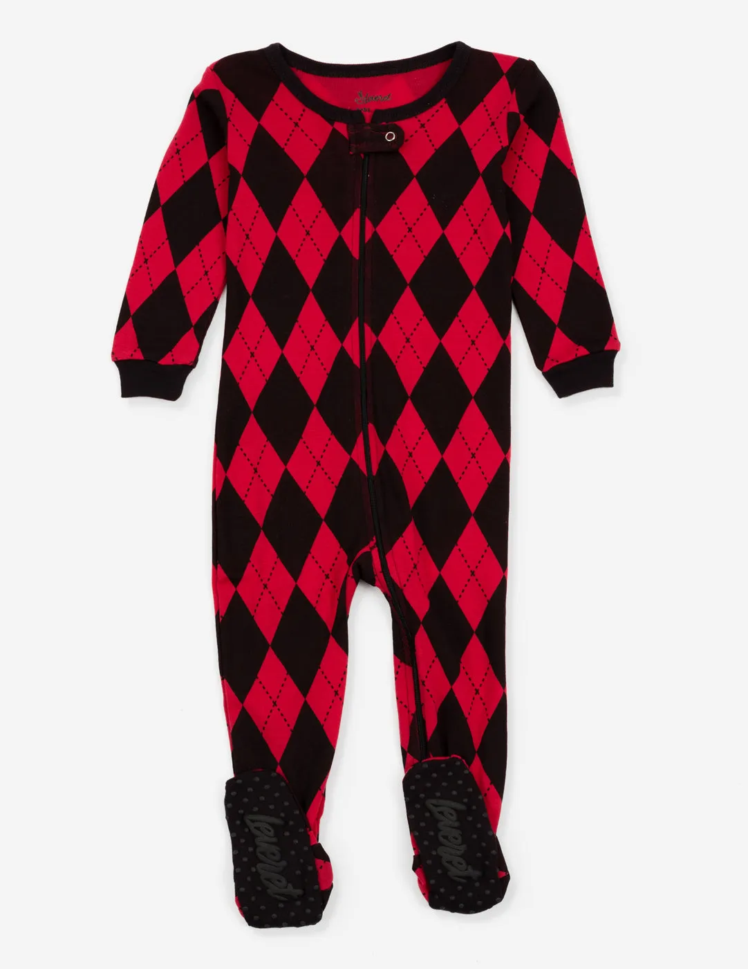 Baby Footed Argyle Print Pajamas