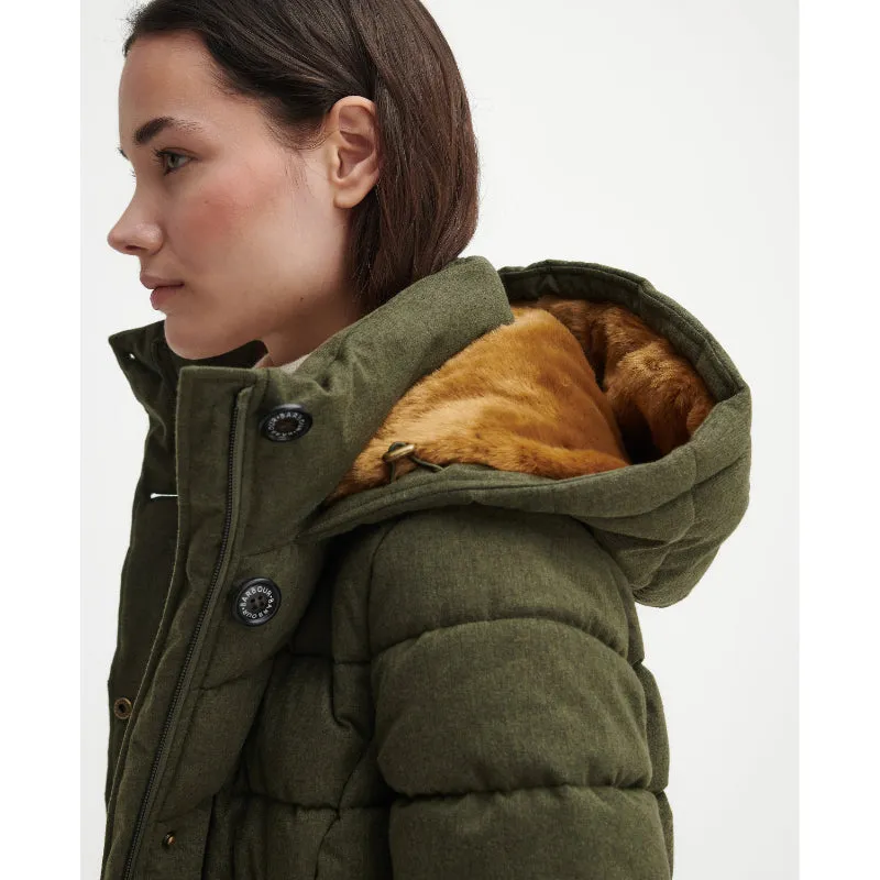 Barbour Camellia Puffer Ladies Jacket - Olive