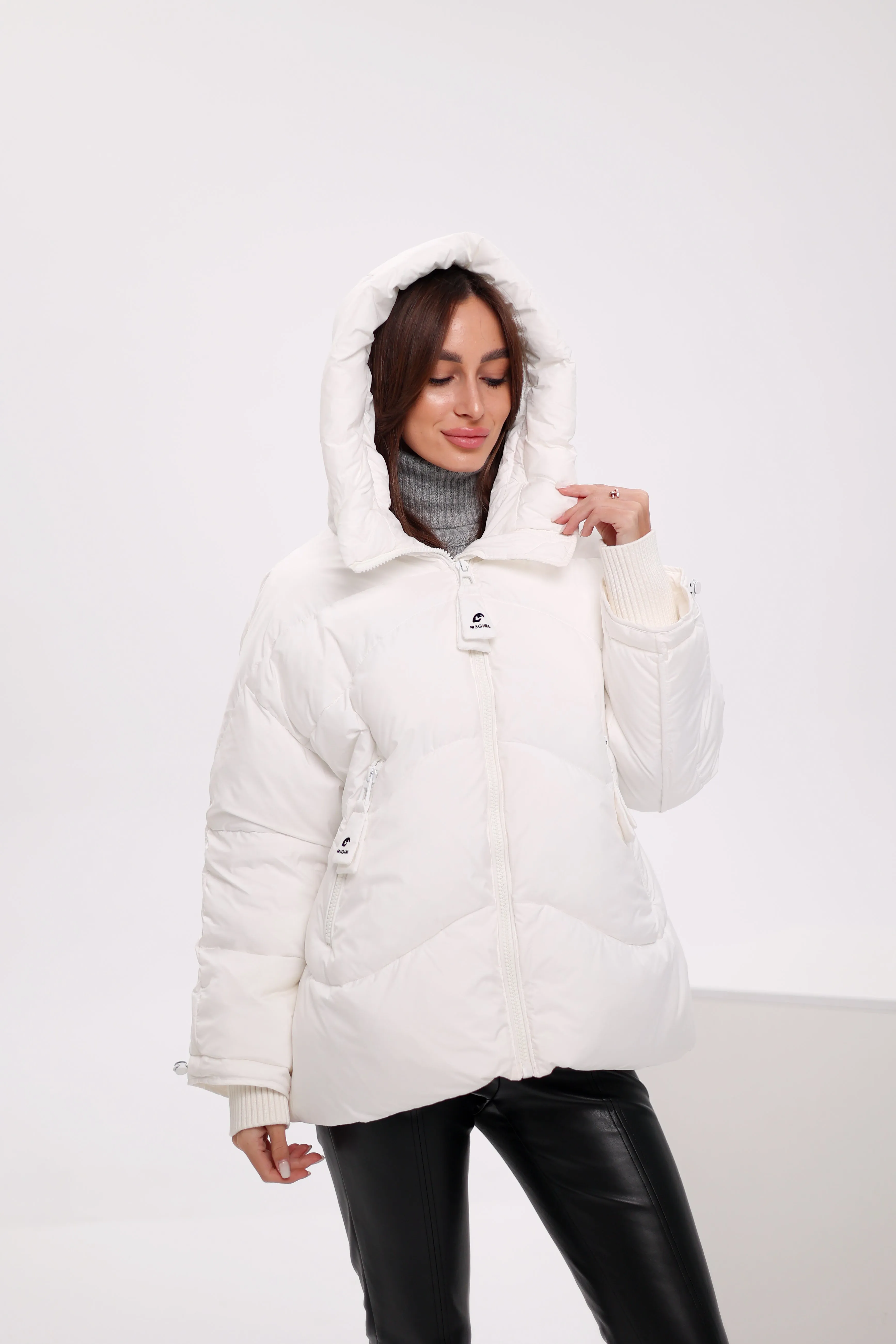 Bio Down Puffer Jacket in White