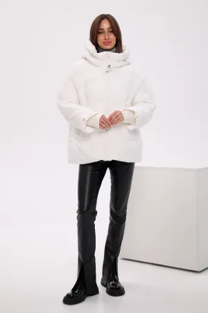 Bio Down Puffer Jacket in White