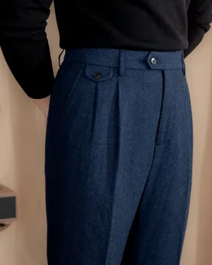 Blue Elegant Wool Gurkha Pants by Italian Vega®  (Winter Edition)