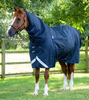 Buster Storm 420g Combo Turnout Rug with Classic Neck Navy