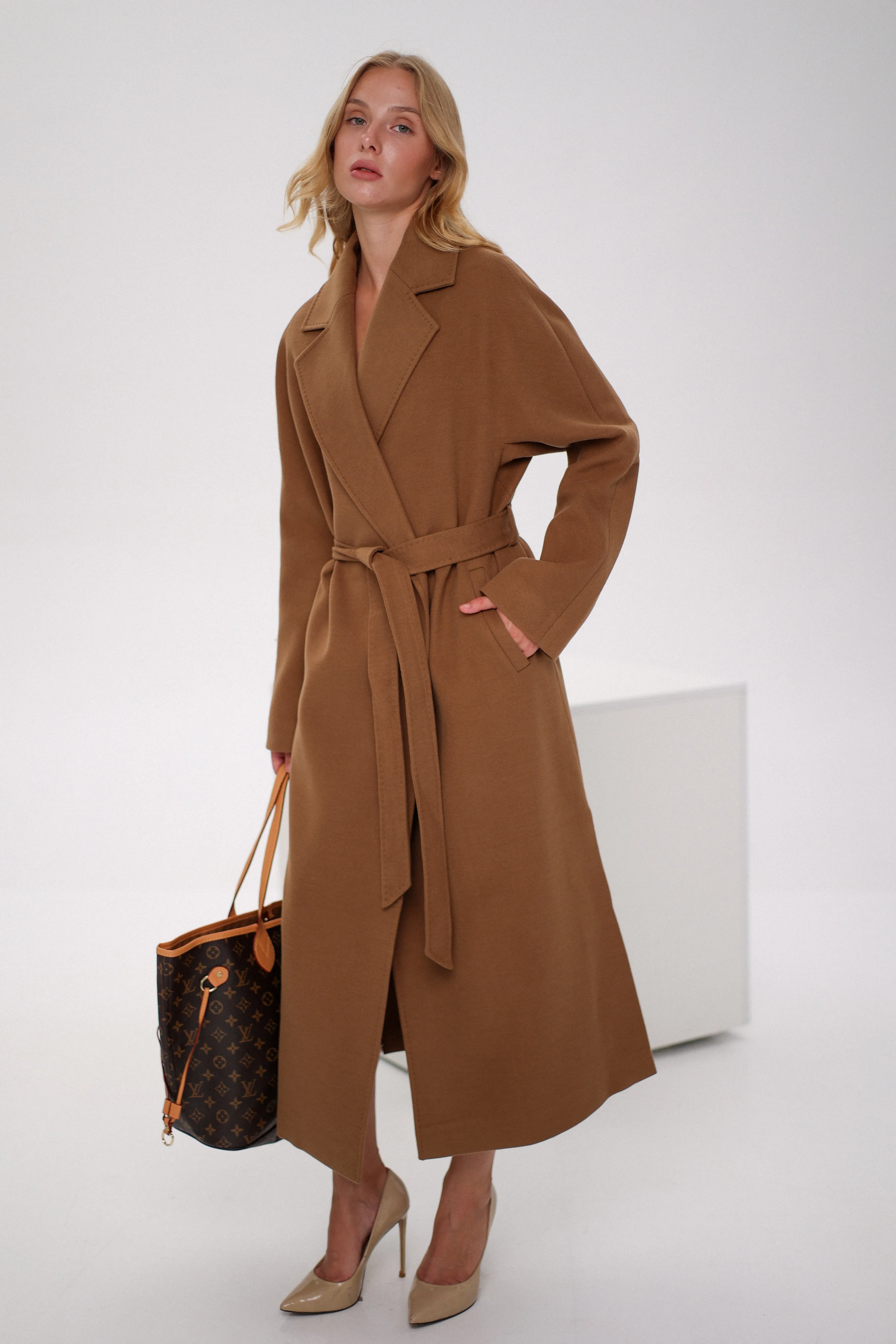 Cambridge Comfort Wraparound Wool Cashmere Coat