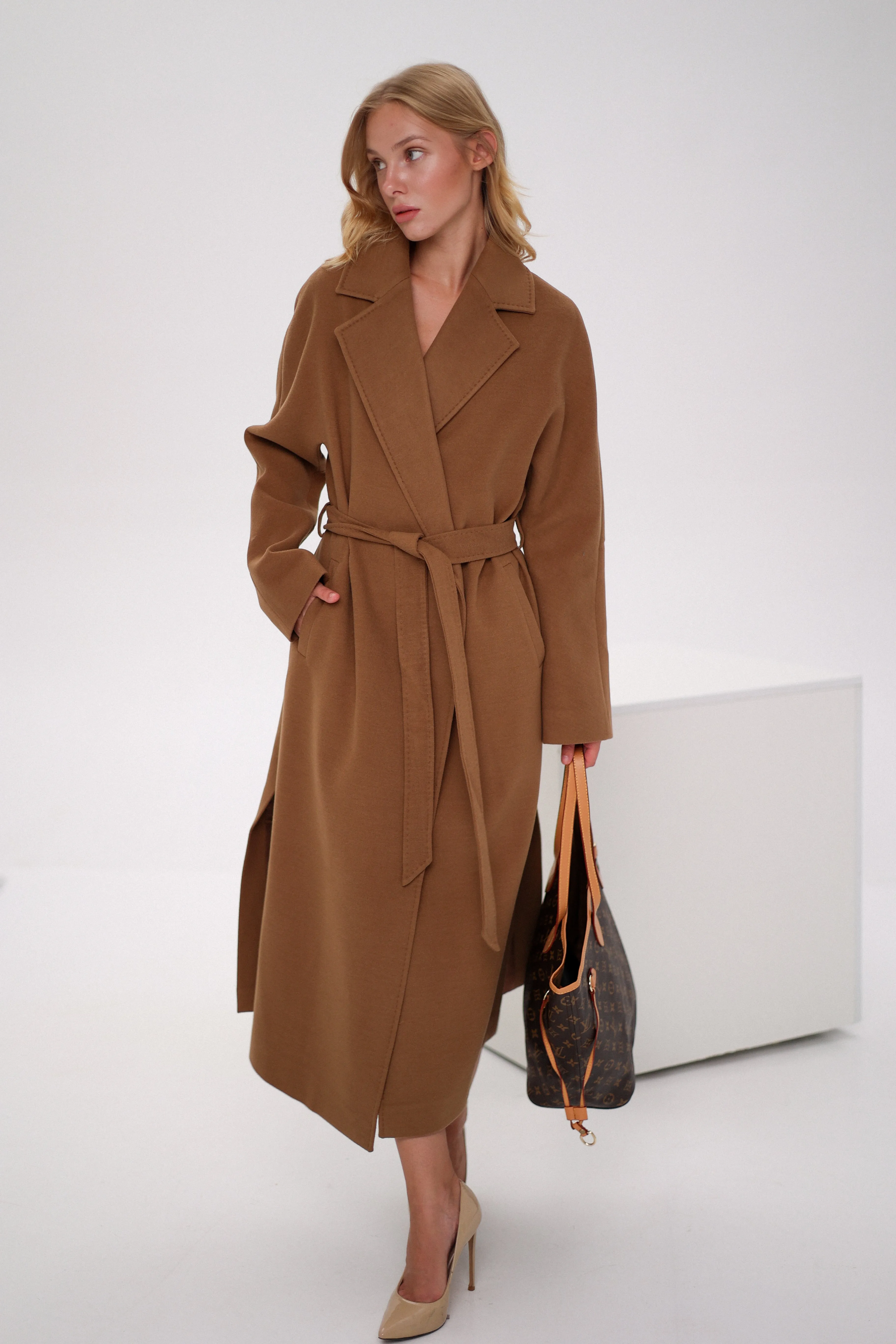 Cambridge Comfort Wraparound Wool Cashmere Coat