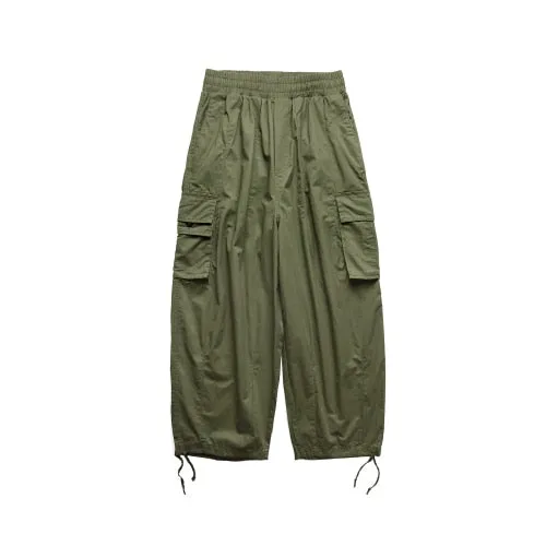 Cargo Multi-Pocket Loose Straight Solid Color Pants