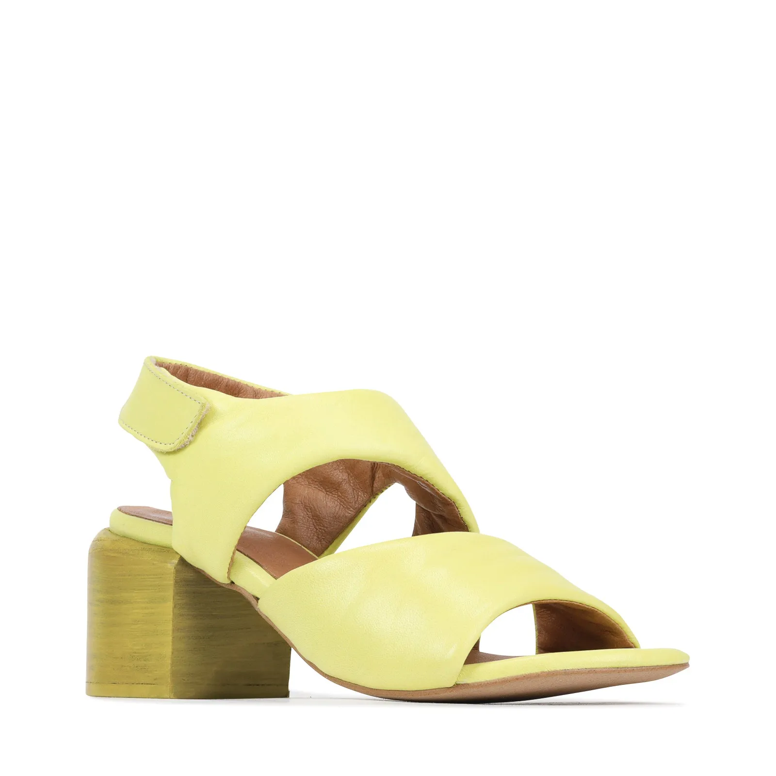 CHARBEL BLOCK HEEL SANDAL LEATHER