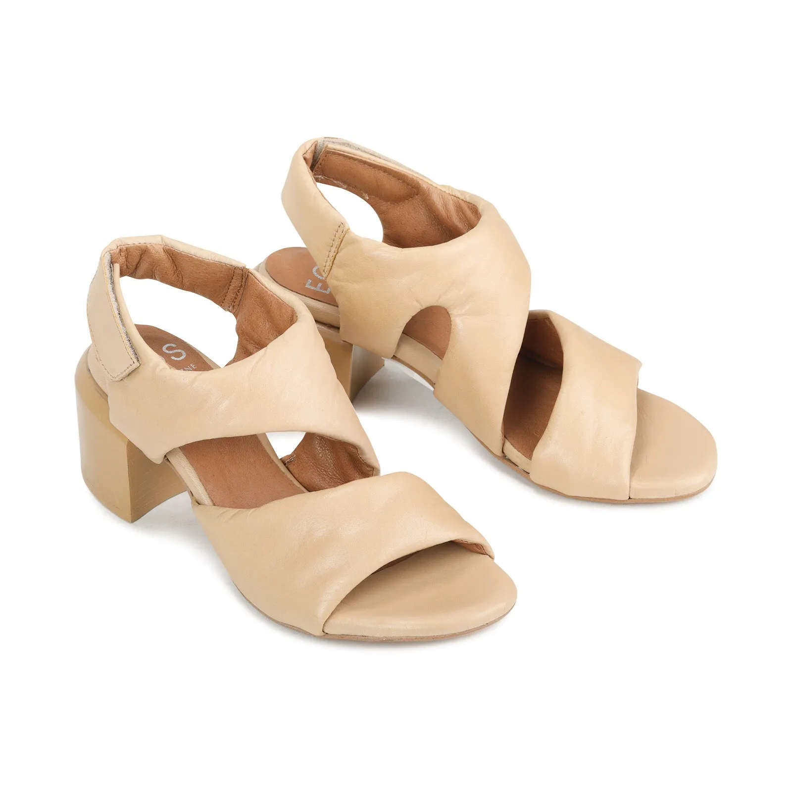 CHARBEL BLOCK HEEL SANDAL LEATHER