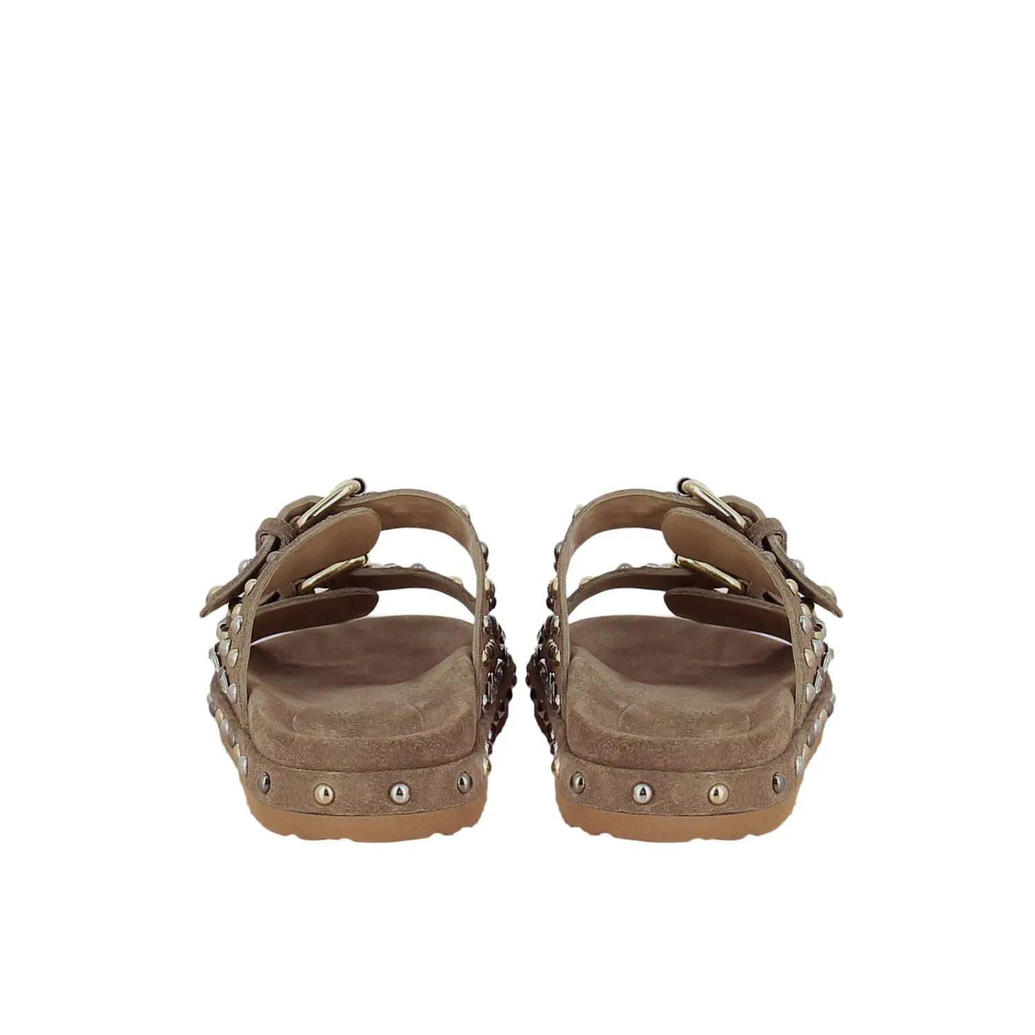 Chloe Studded Double Buckle Sandal