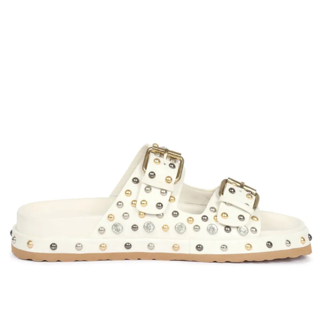 Chloe Studded Double Buckle Sandal