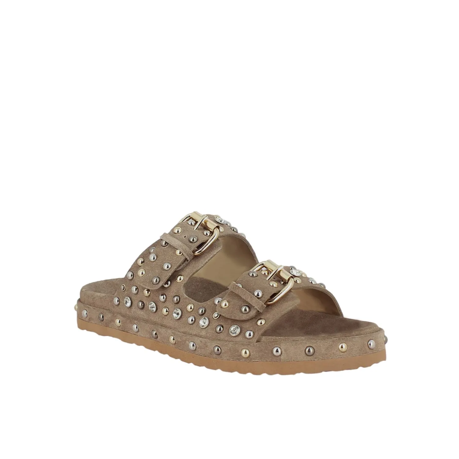 Chloe Studded Double Buckle Sandal