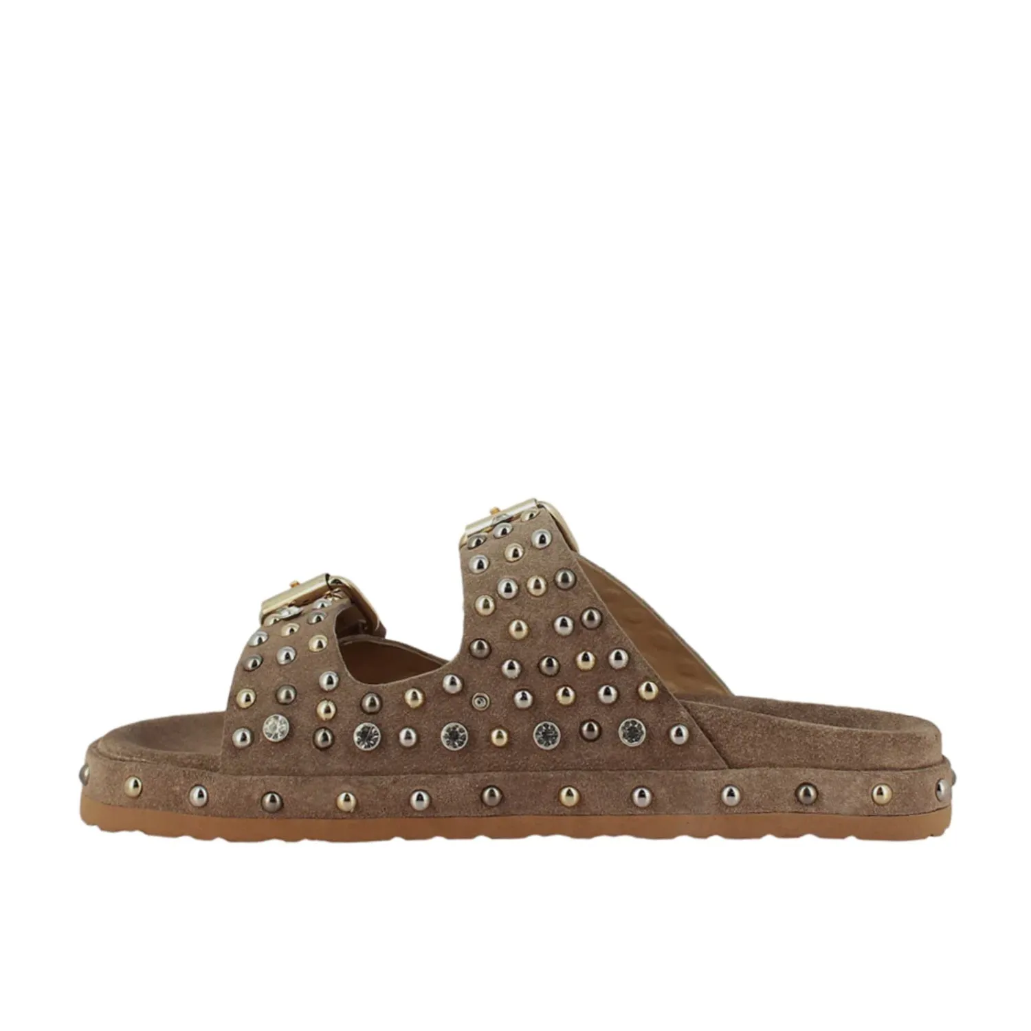 Chloe Studded Double Buckle Sandal