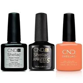 CND - Shellac Xpress5 Combo - Base, Top & Catch Of The Day (0.25 oz)