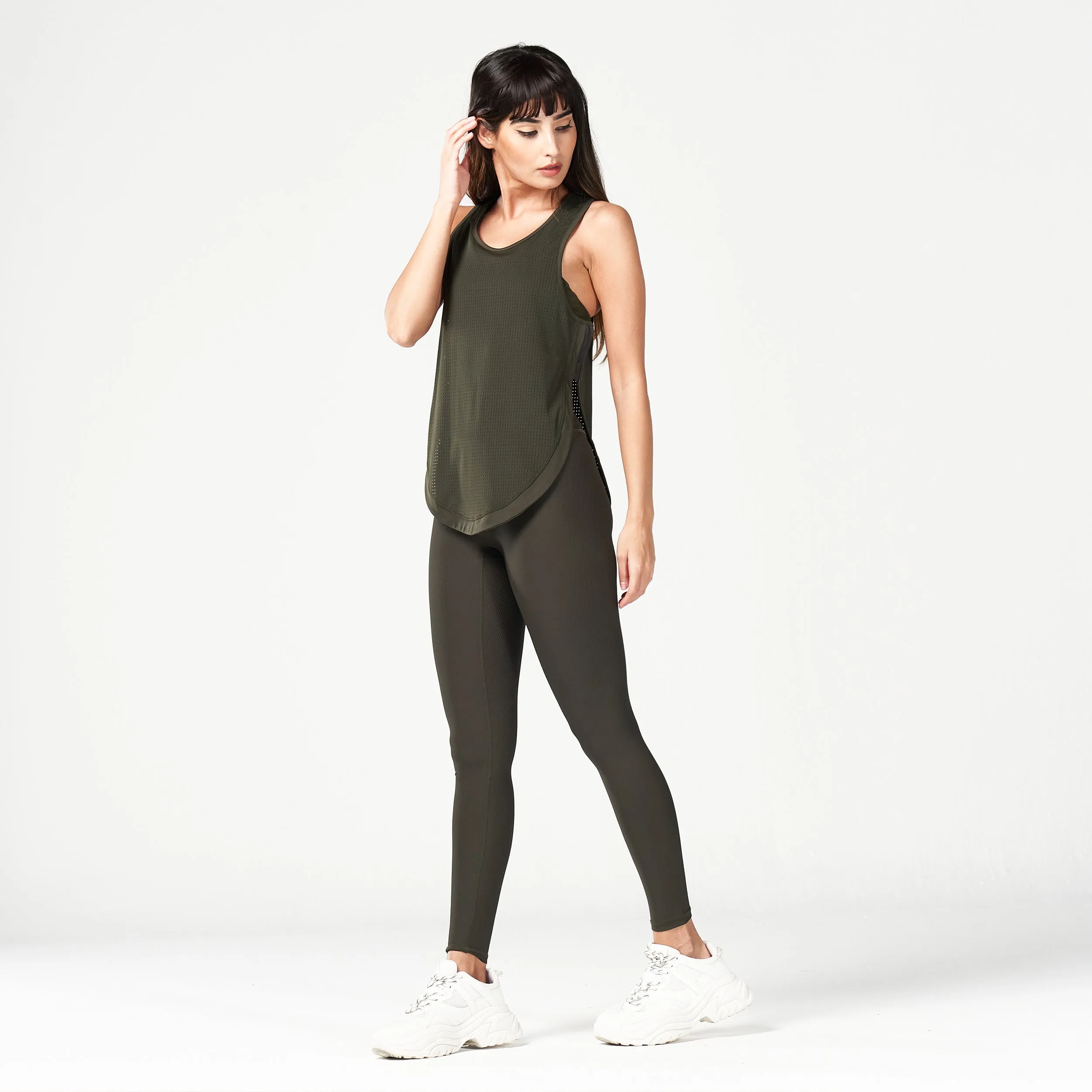 Code All Day Tank - Khaki