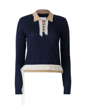 Color Block Polo Sweater