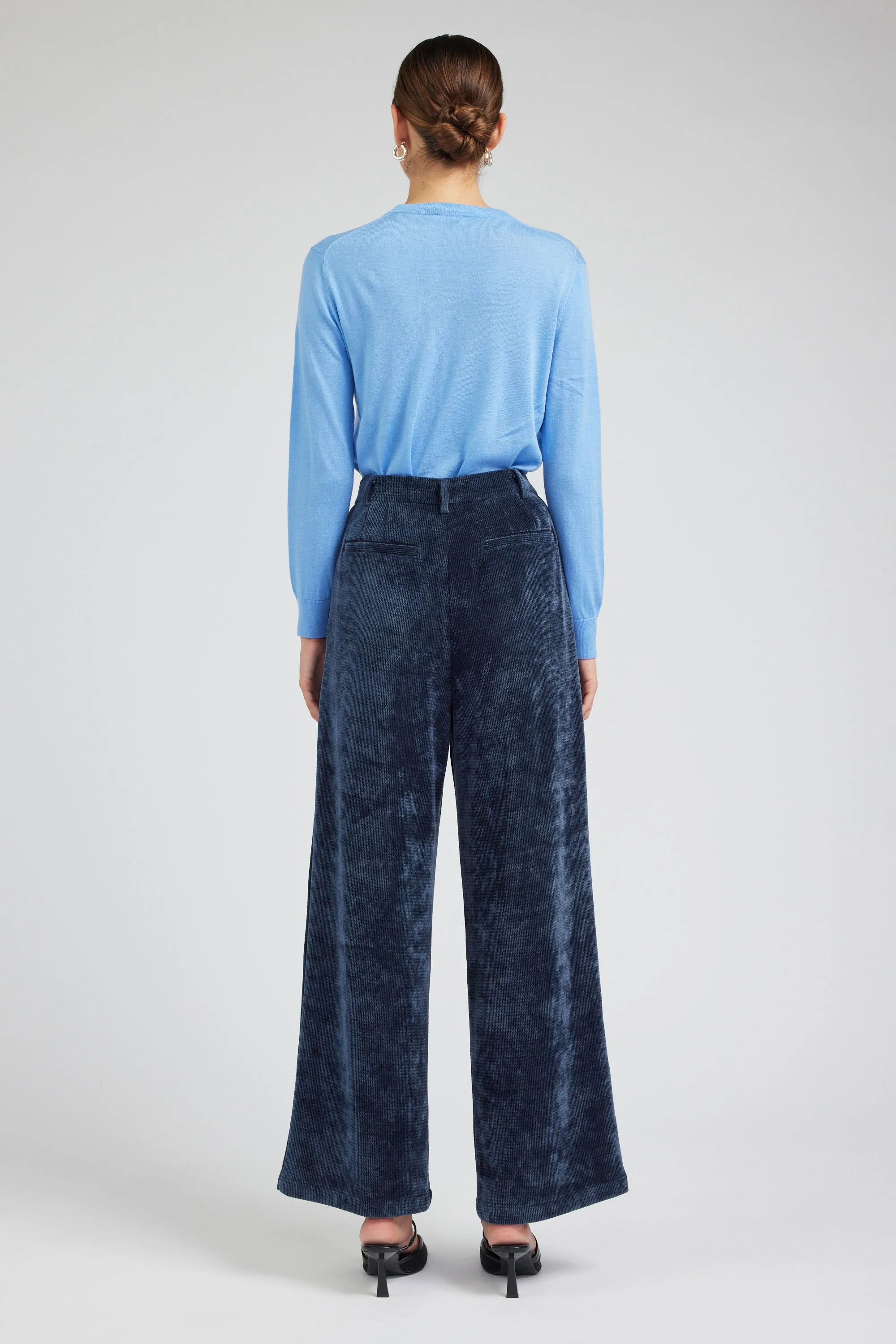 Corduroy Pleated Wide Leg Pant