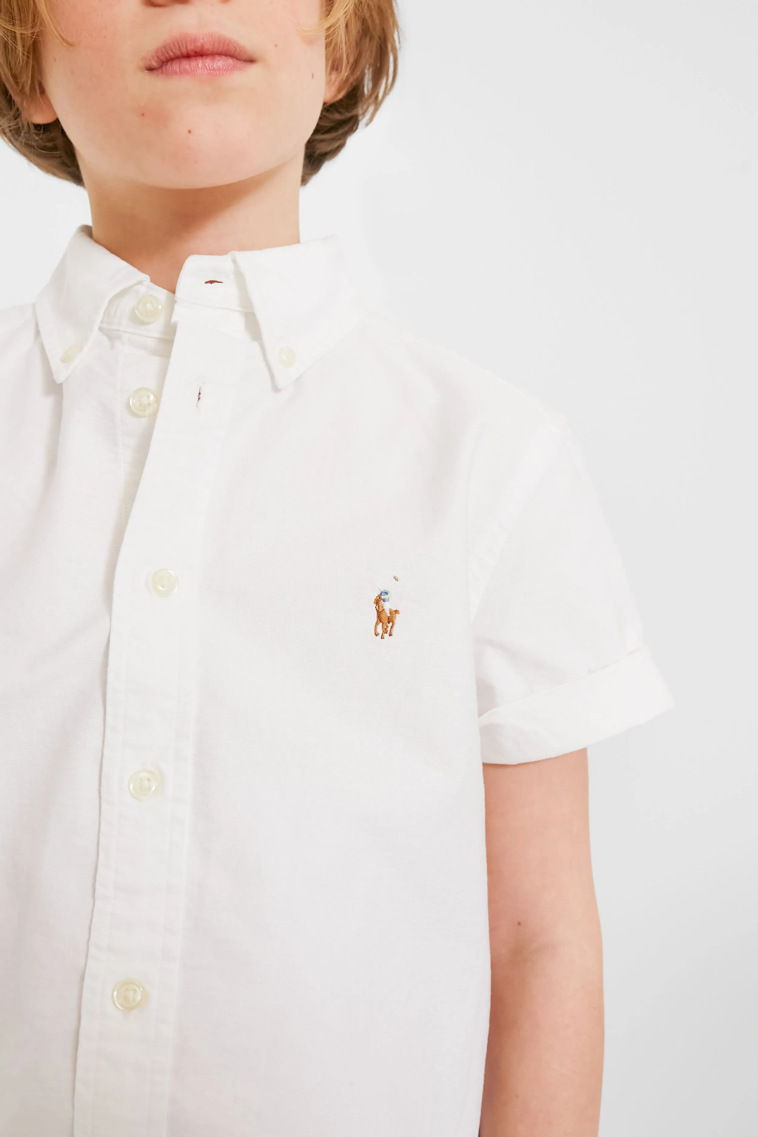 Cotton Oxford Short-Sleeve Shirt