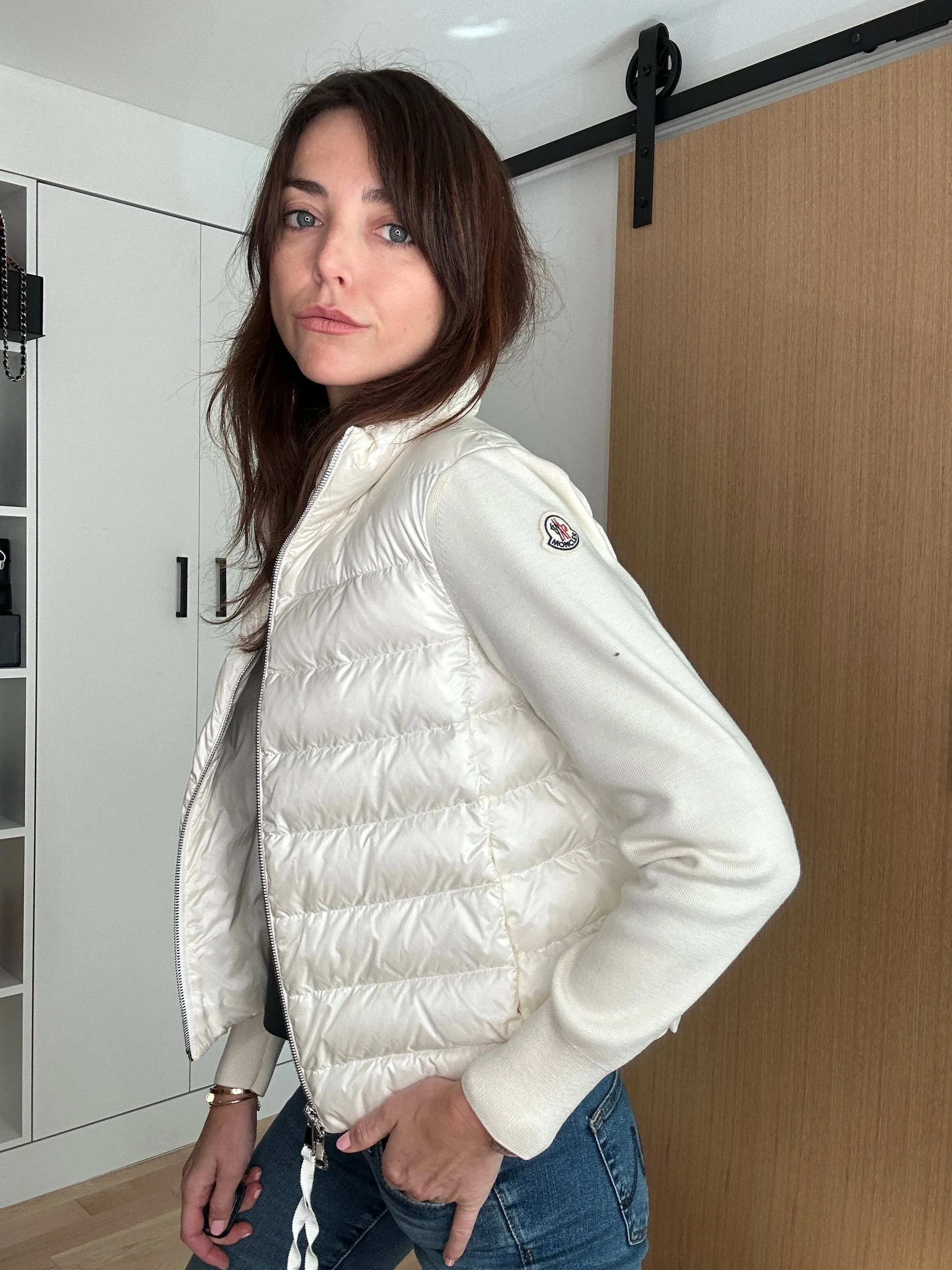 Cream Puffer Jacket - XS