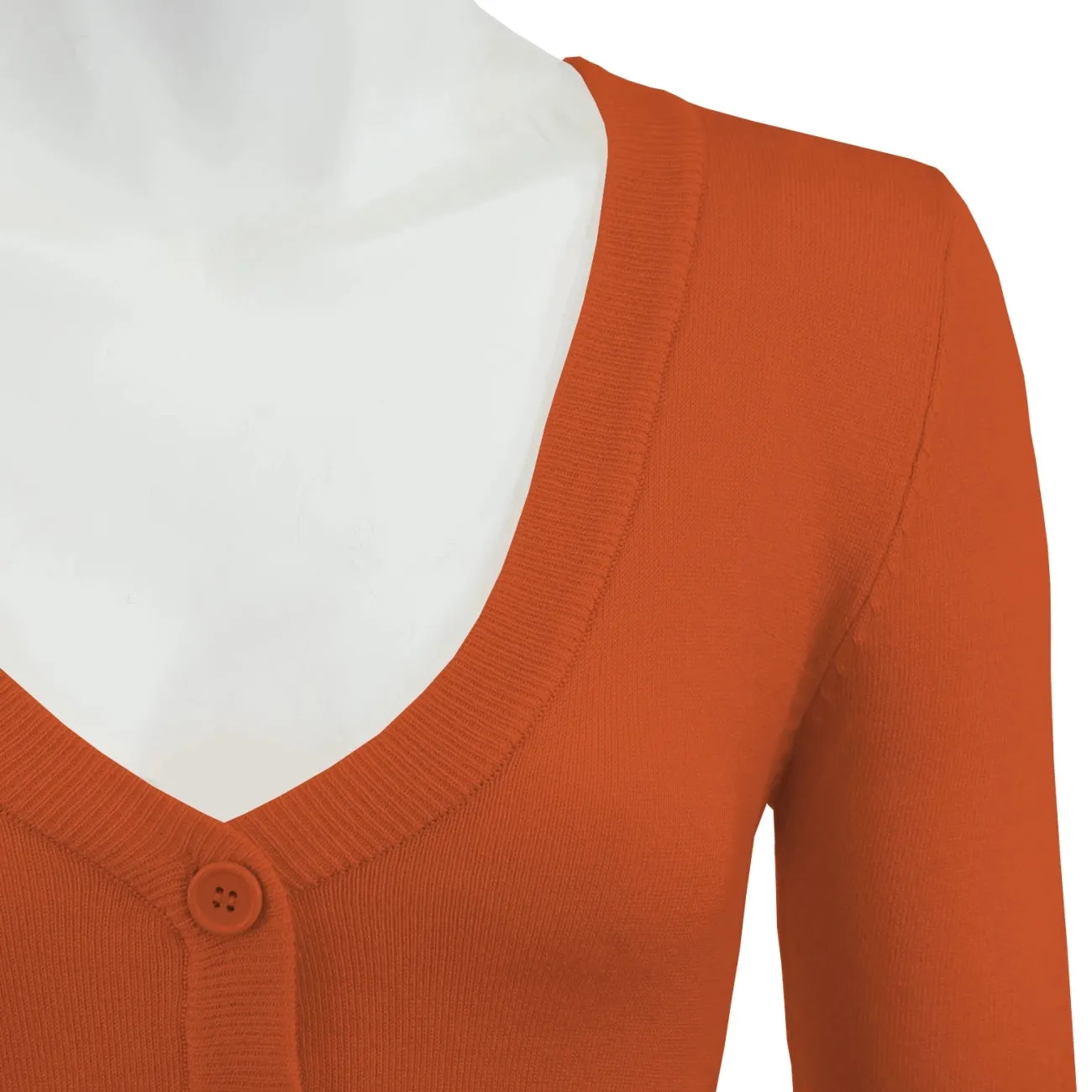 Cropped Cardigan - Clay Orange