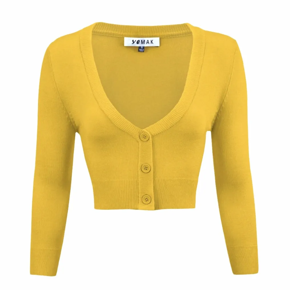 Cropped Cardigan - Honey