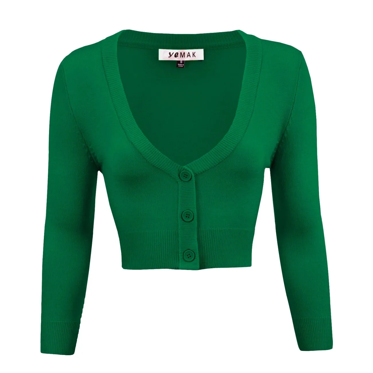 Cropped Cardigan - Kelly Green