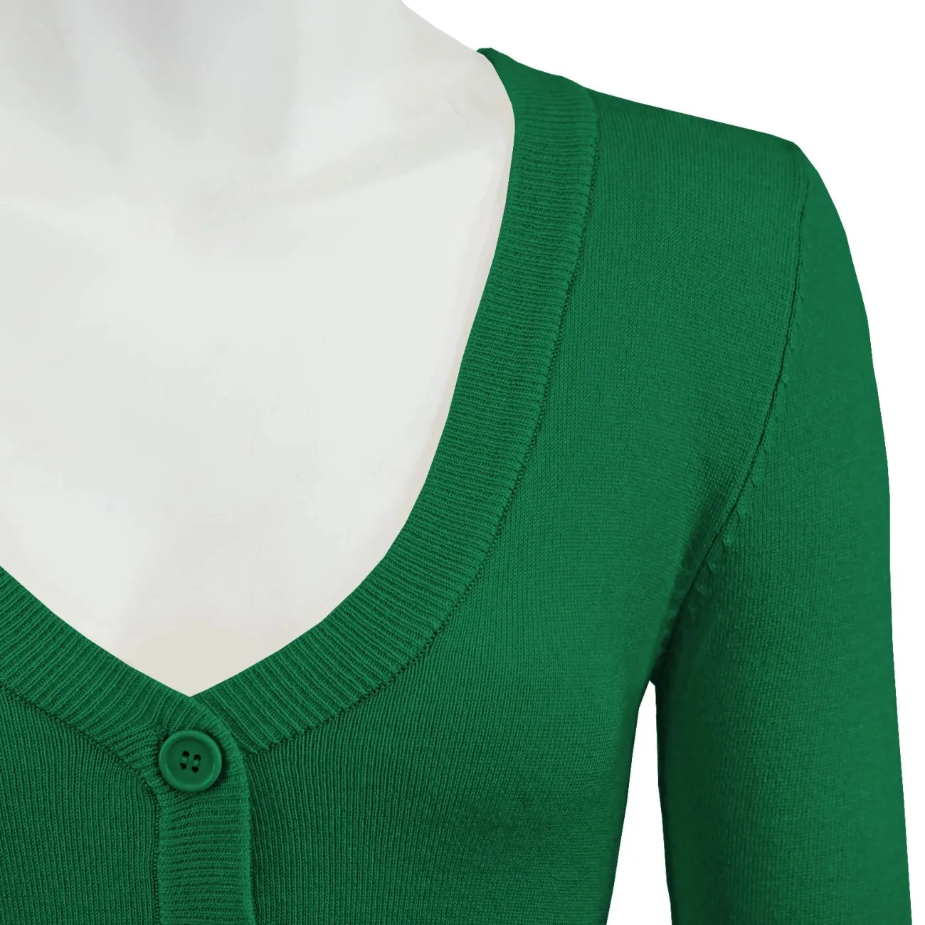 Cropped Cardigan - Kelly Green