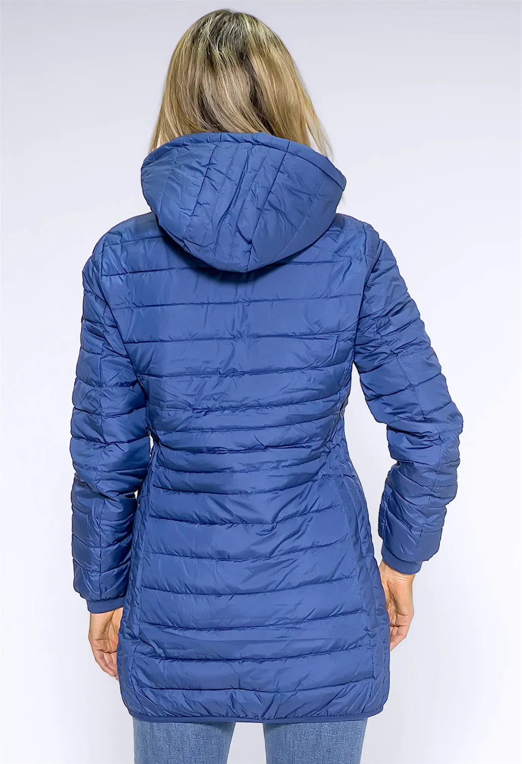 Deep Blue Quilted Coat