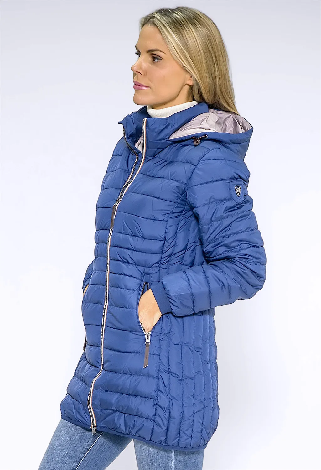 Deep Blue Quilted Coat