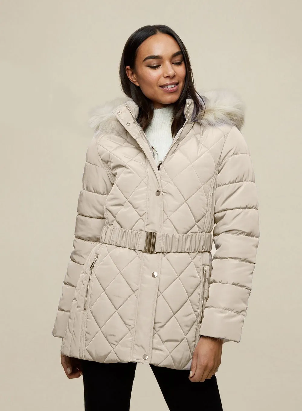 Dorothy Perkins Long Lux Padded Coat - 3 Colours