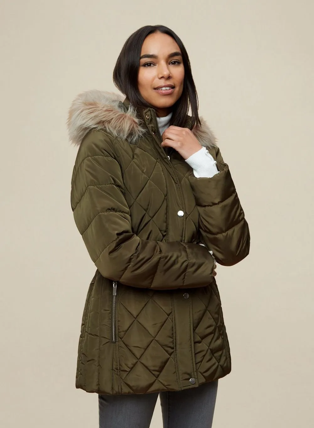 Dorothy Perkins Long Lux Padded Coat - 3 Colours