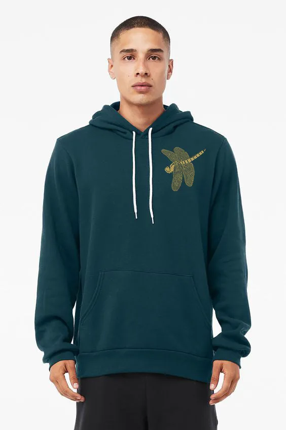 Dragonfly Jewel Ultra Soft Sponge Pullover Hoodie Atlantic